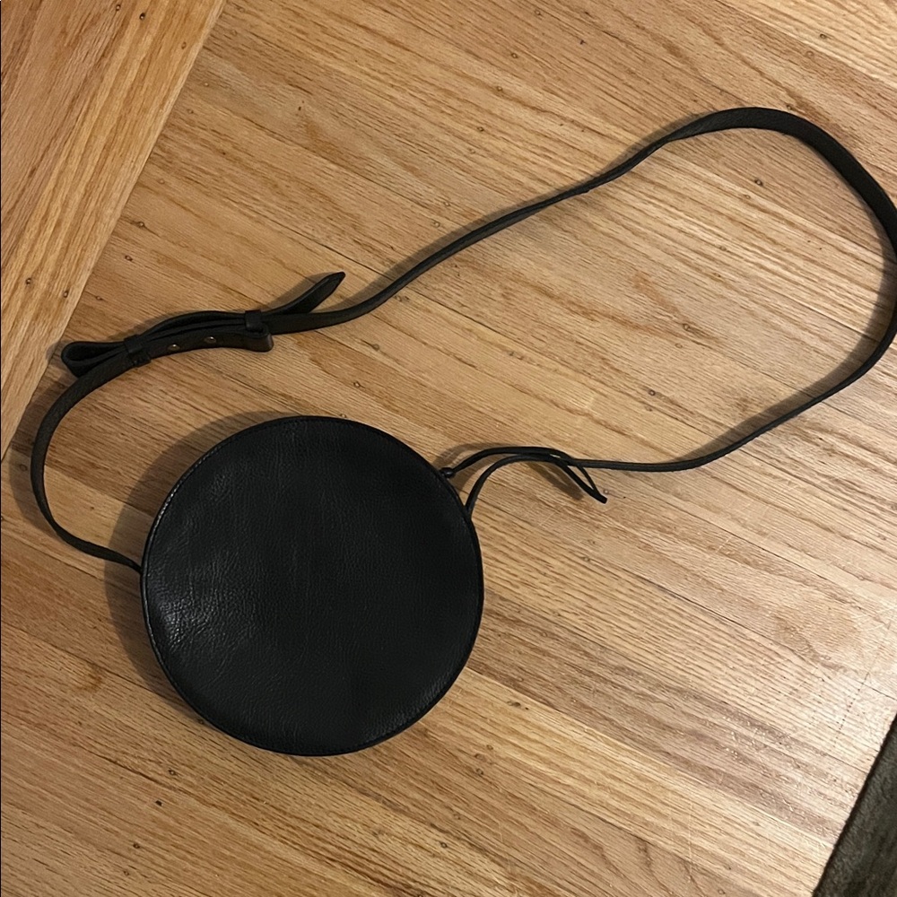 Madewell Black leather circle bag